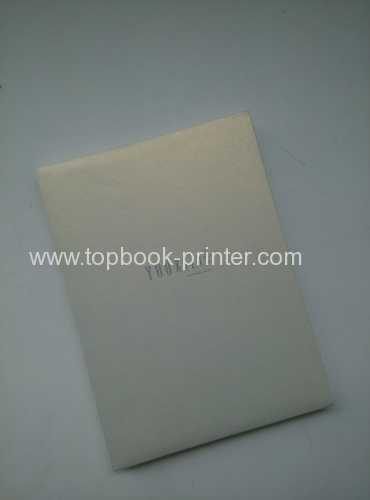 Adhesive case bound hardback book lined with sponge