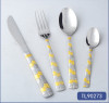 Chrismas gift gold plated 304 stainless steel cutlery set