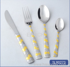 Chrismas gift 2015 new design 72pcs cutlery set gold