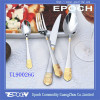 Chrismas gift gold plated stainless steel flatware