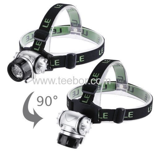 Lighting Ever Led Headlamp 12 White LED with 4 Brightness Level Choice Led Headlamp 3 AAA Batteries