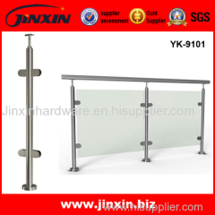 JINXIN tempered glass railing project stainless steel balustrade