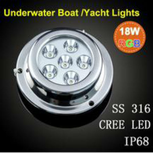 IP68 stainless steel(316) marine led light 18w underwater boat light