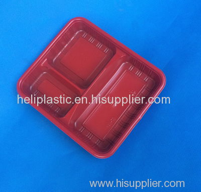 biodegradable disposable plastic meal tray container