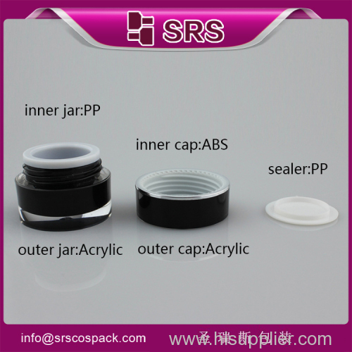 mini Plastic Container And Small Round Plastic Containers And Skin Care Clear Round Shape Acylic 5g nail Cosmetic Jars