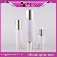 China Pressed Airless Bottle Ruond Shape 15ml 30ml 50ml Acrylic Cosmetic airless Bottle