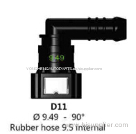 SAE J2044 RUBER HOSE QUICK CONNECTORS3/8''-ELBOW