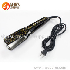 Titanium professional water transfer printing hair straightener flat iron private label flat iron power cord in china