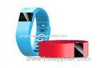 Colorful Silicone Bluetooth Smart Fitness Bracelet Watch with Receiving Calls Black Red Blue