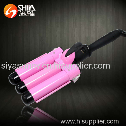 LCD three barrel magic styler hair curler with hair curling irons waver styler