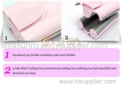 Professional tourmaline triple barrel hair curling irons new design hair curler machine with low prices