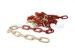Red And White Plastic Chain , HDPE PP PE Plastic Barrier Chain Link