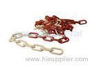 Red And White Plastic Chain , HDPE PP PE Plastic Barrier Chain Link