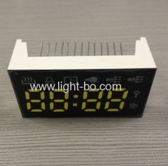 Custom Ultra Red & Ultra White 4 Digit 7 Segment LED Display Common Anode for gas cookers