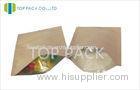 Clear Brown Kraft Paper Packaging Aluminum Foil , Gusset Bottom