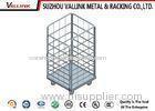 Workshop Logistics Trolleys Steel Roll Container / Wagon / Tainer With Nylon Casters