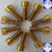 GR5 Ti6Al4V DIN912 hexagon socket cap screws anodized golden color MOQ:100pcs