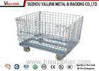 Medium Duty Rust - Proof Wire Mesh Baskets For Storage With White Wheels