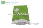 Green Tea Ziplock Stand Up Resealable Pouches High Gass Barrier / zip lock pouch