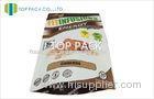 Customized 150g Tea Foil Lined bags for food , Plastic Zipper Pouches
