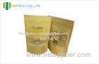 Kraft Paper Stand Up Zipper Pouch Bags With Window Both sides Printing