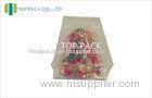 Transparent Ziplock Stand Up Pouches Flat Bottom Gas Barrier for Candy