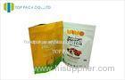 Orange Matte Print Ziplock Stand Up Pouches MOPP With 4Layers