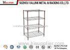 Zinc Plated Sliver Steel Wire Shelving Units For Warehouse / Wire Storage Racks