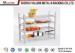 Detachable 4 Tier White Steel Adjustable Wire Shelving For Home Decoration