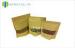 PP Clear Window Kraft Paper Pouches See Through Center Zip Lock