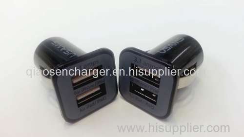 2 USB USAMS car charger for mobile phone