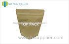 Custom Kraft Paper Packaging 160micron , stand up zipper pouch