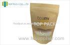 Custom Stand Up Kraft Paper Packaging with Clear Rectangle Window