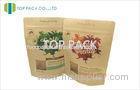 Food Grade Printed Kraft Paper Pouches Ziplock For coffee Storage