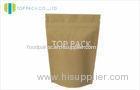 Brown Valve Kraft Paper Packaging For Coffee Bean , Stand Up Food Pouches