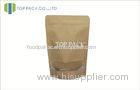 Resealable Kraft Paper Bags With Rectangle Window Customized