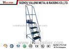Portable Mobile Platform Ladders With Wheels For Supermarket , Load Capacity 200 kg