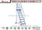 Durable Metal Mobile Ladder Stand For Order Picking / Work PlatformLadder