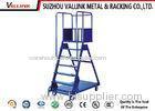 Carbon Steel Mobile Platform Ladder Safety / Workshop Rolling Step Ladder