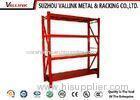 Detachable Middle Duty Office / Warehouse Steel Shelving Systems Red Powder Coating