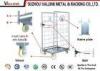Security 2 Sides Stackable Metal Logistics Trolleys Nylon Zinc Surface