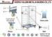 Security 2 Sides Stackable Metal Logistics Trolleys Nylon Zinc Surface