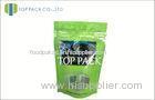 Coffee Plastic Stand Up Food pouches With Oval Window 10C Thickness