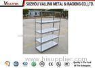Small 5 Tiers Silver Grey Boltless Steel Shelving For Garage , Industrial Basement
