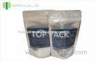 Front Clear Foil Stand Up Spices Packaging For Salt , Round Bottom Bags