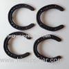 Black Q235 Steel / Iron / Rubber Horseshoes For Horses , U shaped