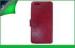 Iphone 6 Protective PU Leather Case With Card Slot , Red Phone Case
