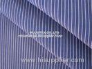 Organic Cotton Yarn Dyed Fabric, Plain Weave Blue White Stripe Shirt Cloth Material