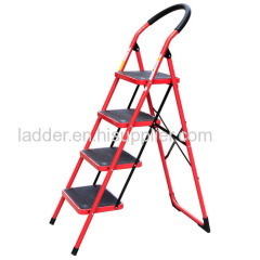 household steel ladder 4steps steel pipe made maximum capacity 150kgs