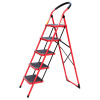 Domestic ladder 5steps steel step stairs red color arc handrail